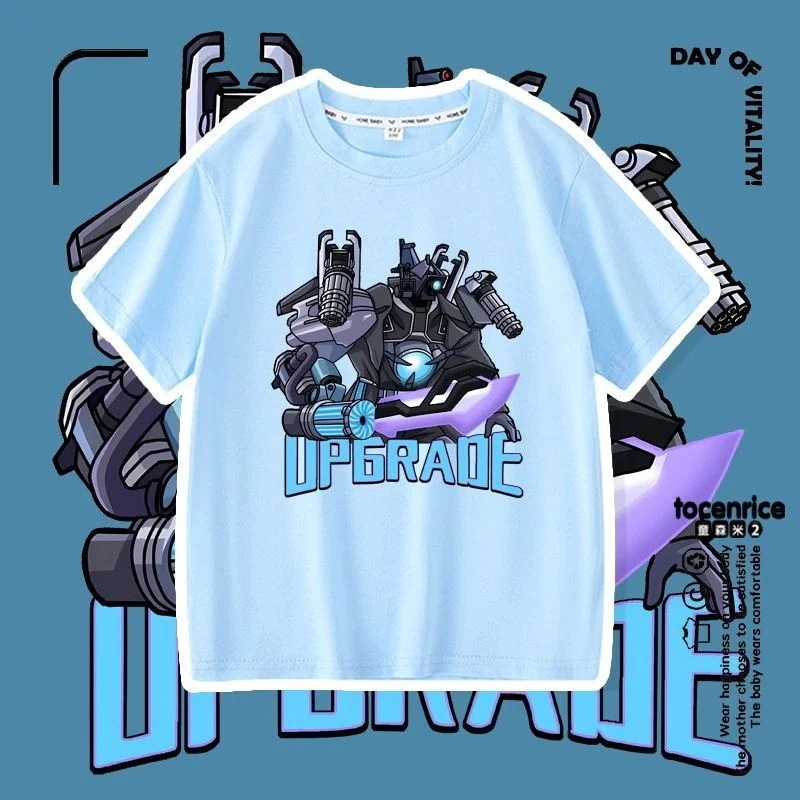 モニターマントイレマン半袖tシャツ子供服タイタンオーディオマンtvマンカジュアル半袖トレンド7