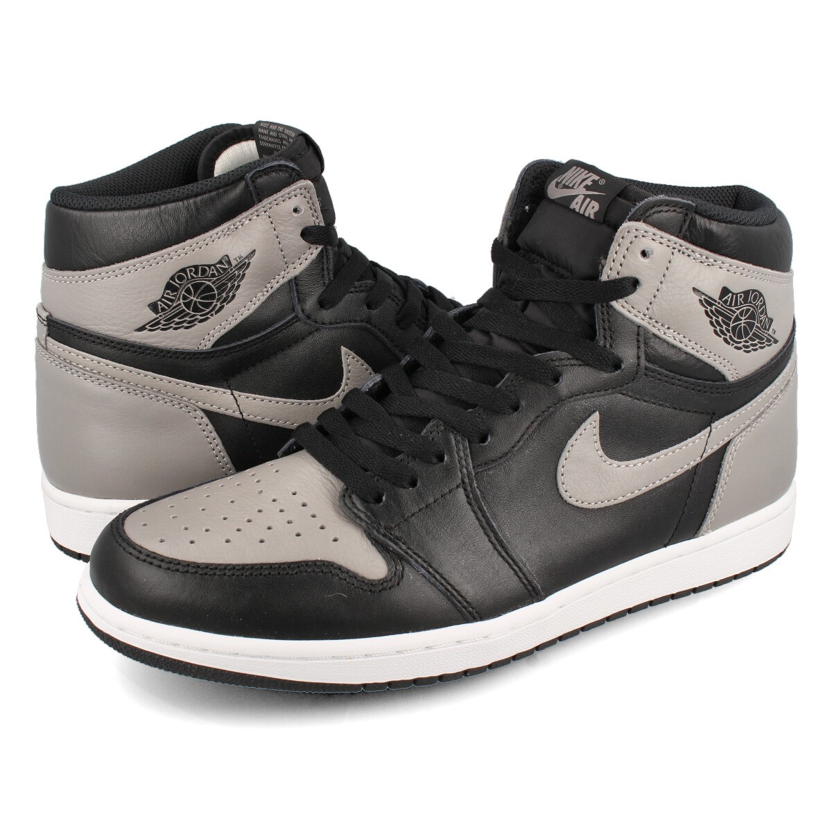 AIR JORDAN 1 RETRO HIGH OG BLACK/MEDIUM GREY/WHITE 【SHADOW】