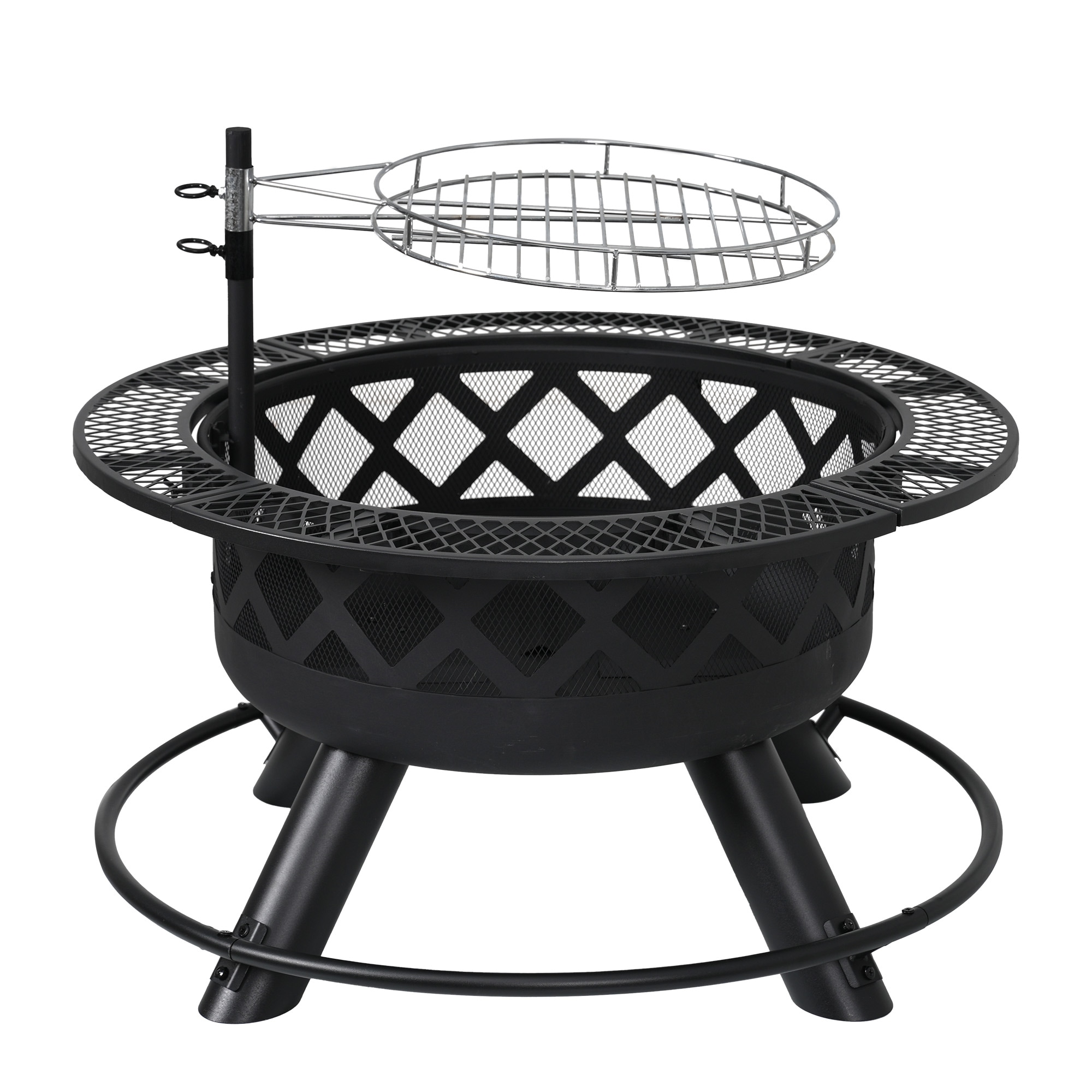 【国内発送】146ファイヤーピット 焚き火台 バーベキューコンロ 焚火台 大型焚火 ファミリーキャンプ キャンプ キャンプグッズ 大型 二次燃焼 BBQ BBQコンロ 焚き火台 屋外 アウトドア【ブラ