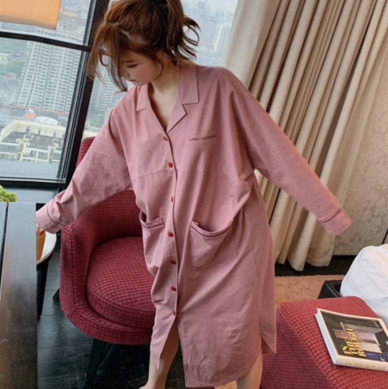 ルームウェア パジャマ デート 部屋着 寝巻き ナイトウェア ミモレ ミモレ丈 袖あり 長袖 かわいい 大人可愛い きれいめ シンプル カジュアル 大人 上品 おしゃれ お洒落 かっこいい レトロ