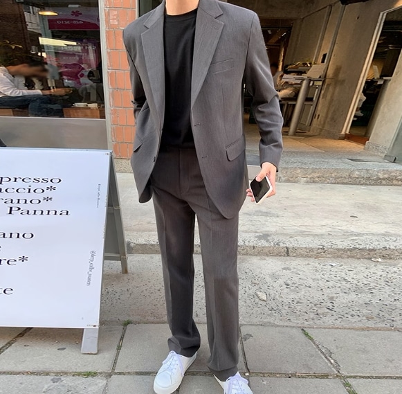 パンツ ジャケット スーツ レギュラー丈 長袖 レギュラー袖 スーツカラー ポリエチレン ツーピース ノンアイロン シンプル カジュアル 大人 上品 お洒落 こなれ感 クール 無地 春 秋 誕生日