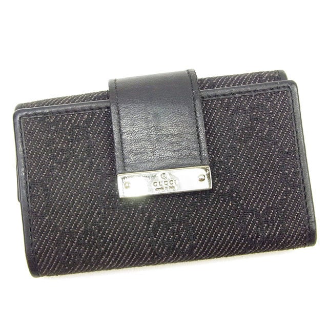 キーケース ＧＧキャンバス ブラック シルバー 中古