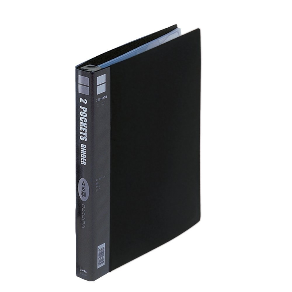（まとめ買い）コレクト 4ポケットバインダーブラック（厚型） 30穴 2列2段 S-3422-BK [x3]