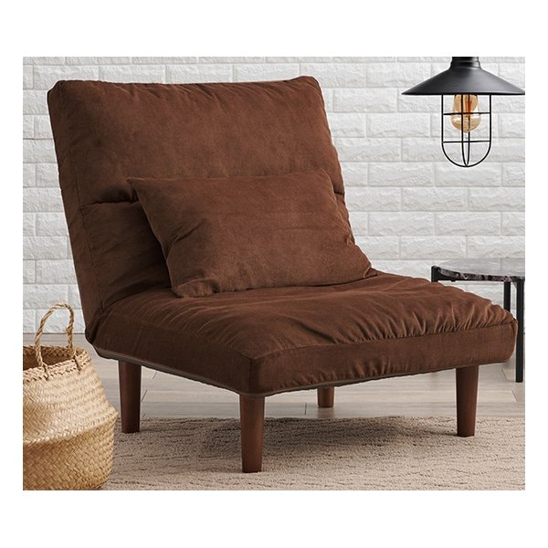 ソファ 約 幅75×奥行75103×高さ80/62×座面高33/16cmブラウン LZ-4627BR 10,332円