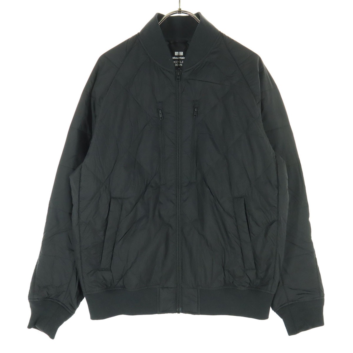 ホワイトマウンテニアリング コラボ 長袖 キルティング ダウンジャケット S ブラック メンズ 古着