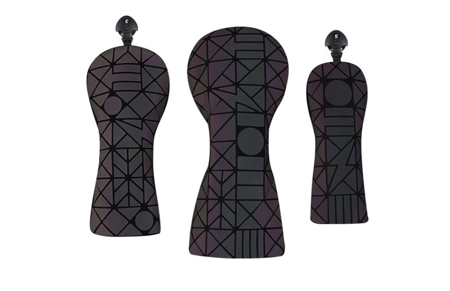 ホログラム ゴルフ カバー 3種セット構成 [ドライバーカバー + ウッドカバー + ユーティリティーカバー]