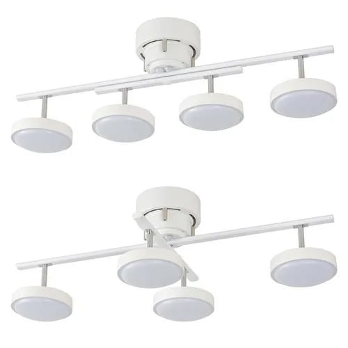 【推奨品】オーム電機 LT-YLS4RC-W LED4灯シーリングライト ホワイトウッド