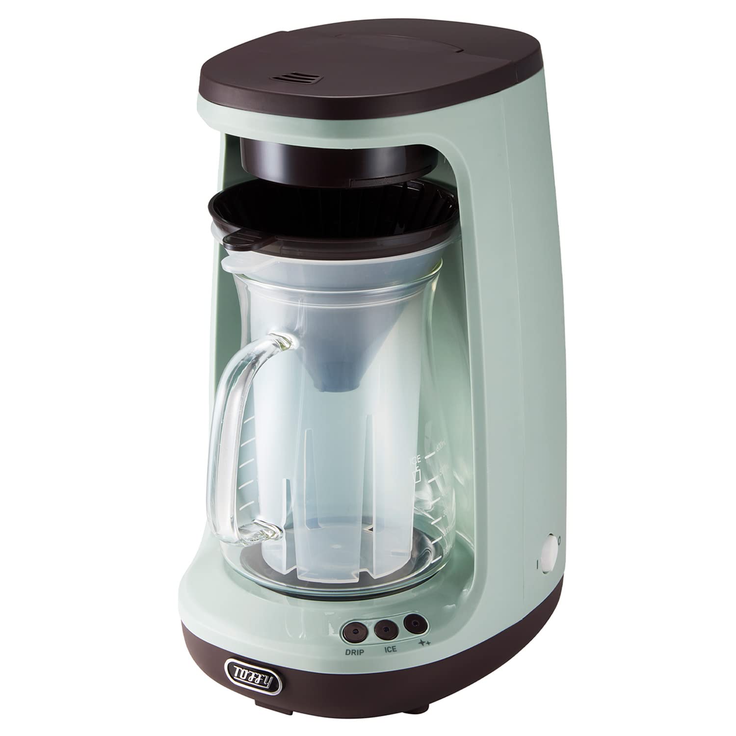 【Toffy/トフィー】 HOT&ICEハンドドリップコーヒーメーカー K-CM10 (ペールアクア) ホットコーヒー アイスコーヒー 回転ドリップ 蒸らし機能 保温 レトロ かわいい K-CM10 10,178円