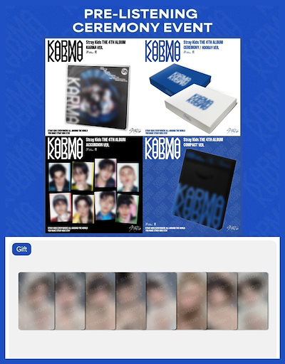 CEREMONY straykids プレリス 購入特典 Qoo10] Karma [公式 PRE-LISTENING 特典 : KPOP