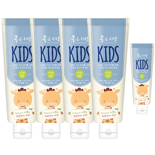 ドクターチョイスグッド歯磨き粉キッズ2段階60g x 4p +旅行歯磨き粉15g / BEST商品