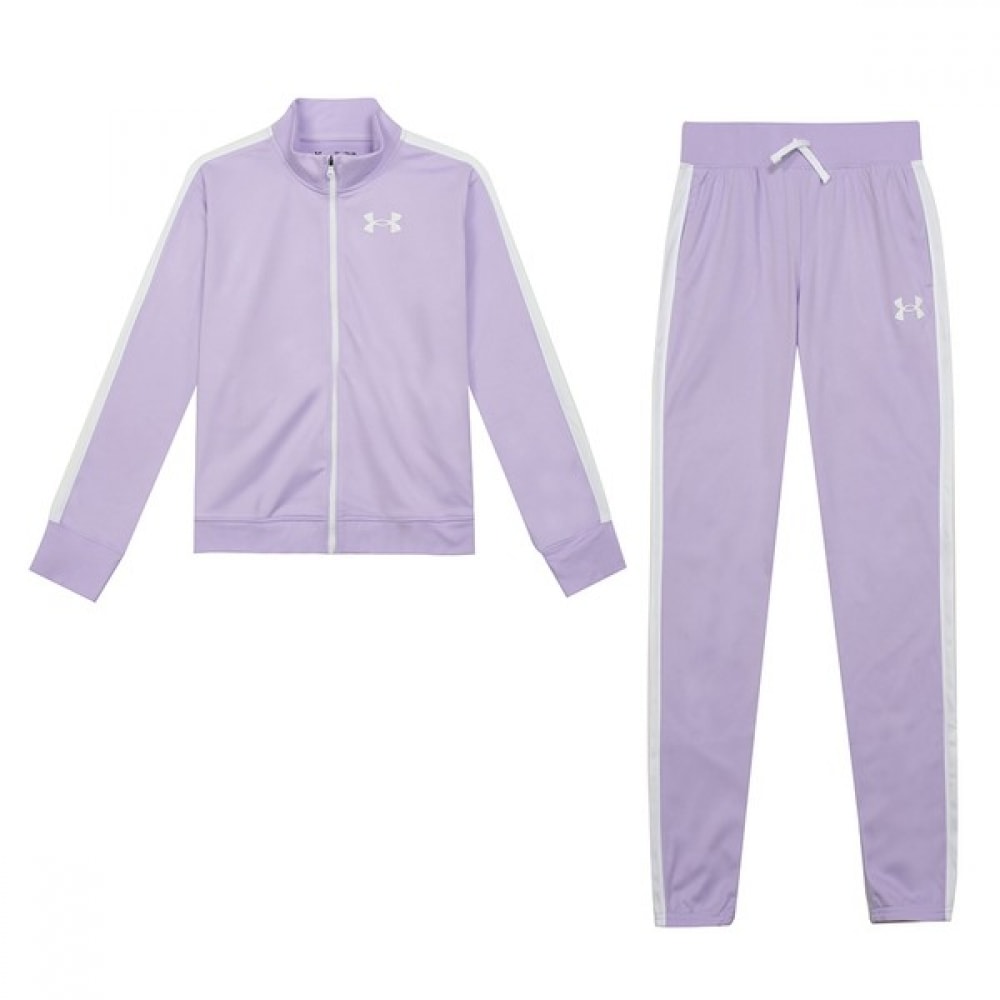 [アンダーアーマー] アンダーアーマージュニア UA G ニットフリース起毛トラックスーツライトパープル 1363380-515