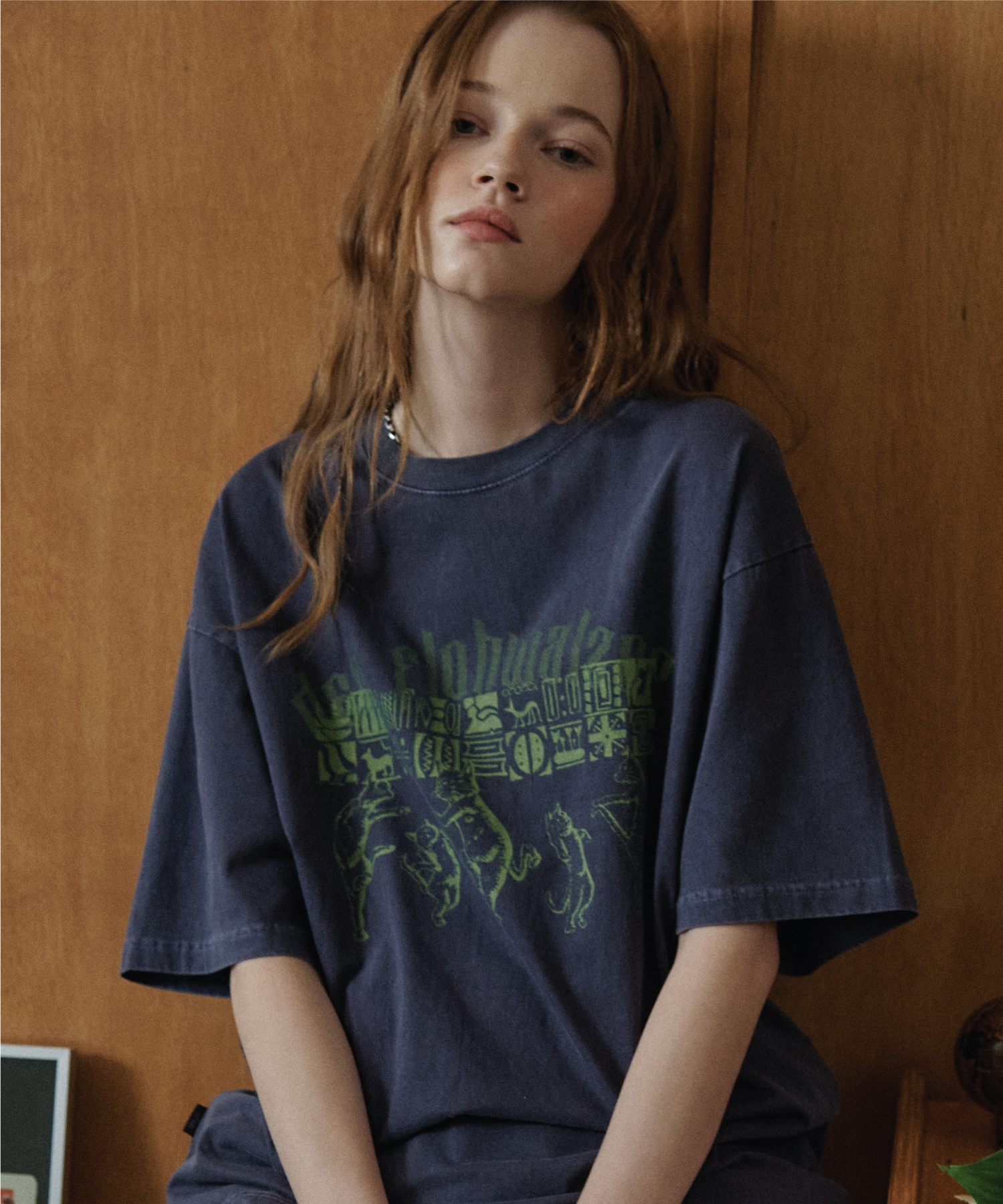 CPGN STUDIO プレワルツピグメントショートスリーブ T シャツダークブルー 5,804円