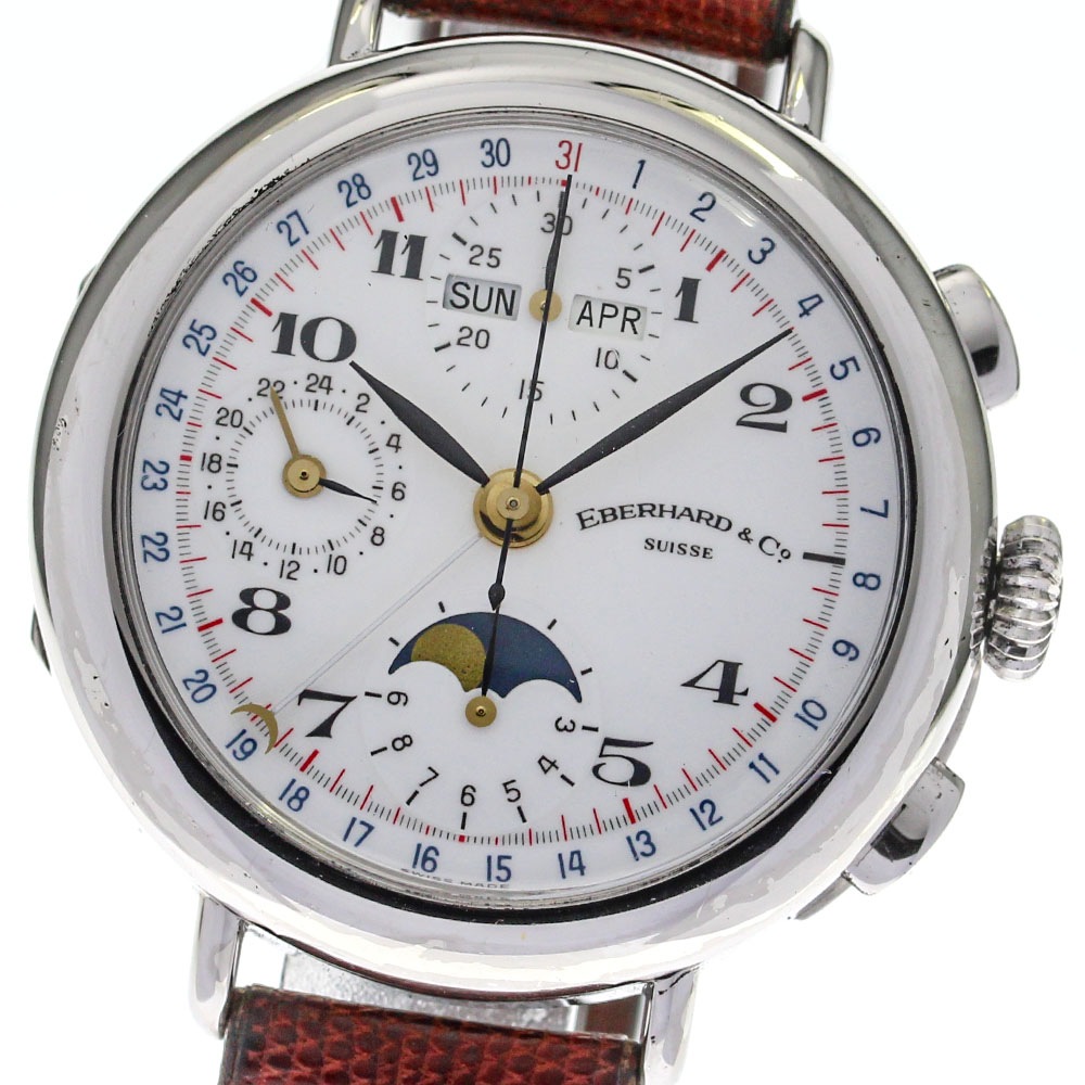 エベラール EBERHARD バルジュー トリプルカレンダー ムーンフェイズ 手巻き メンズ _710762【中古】