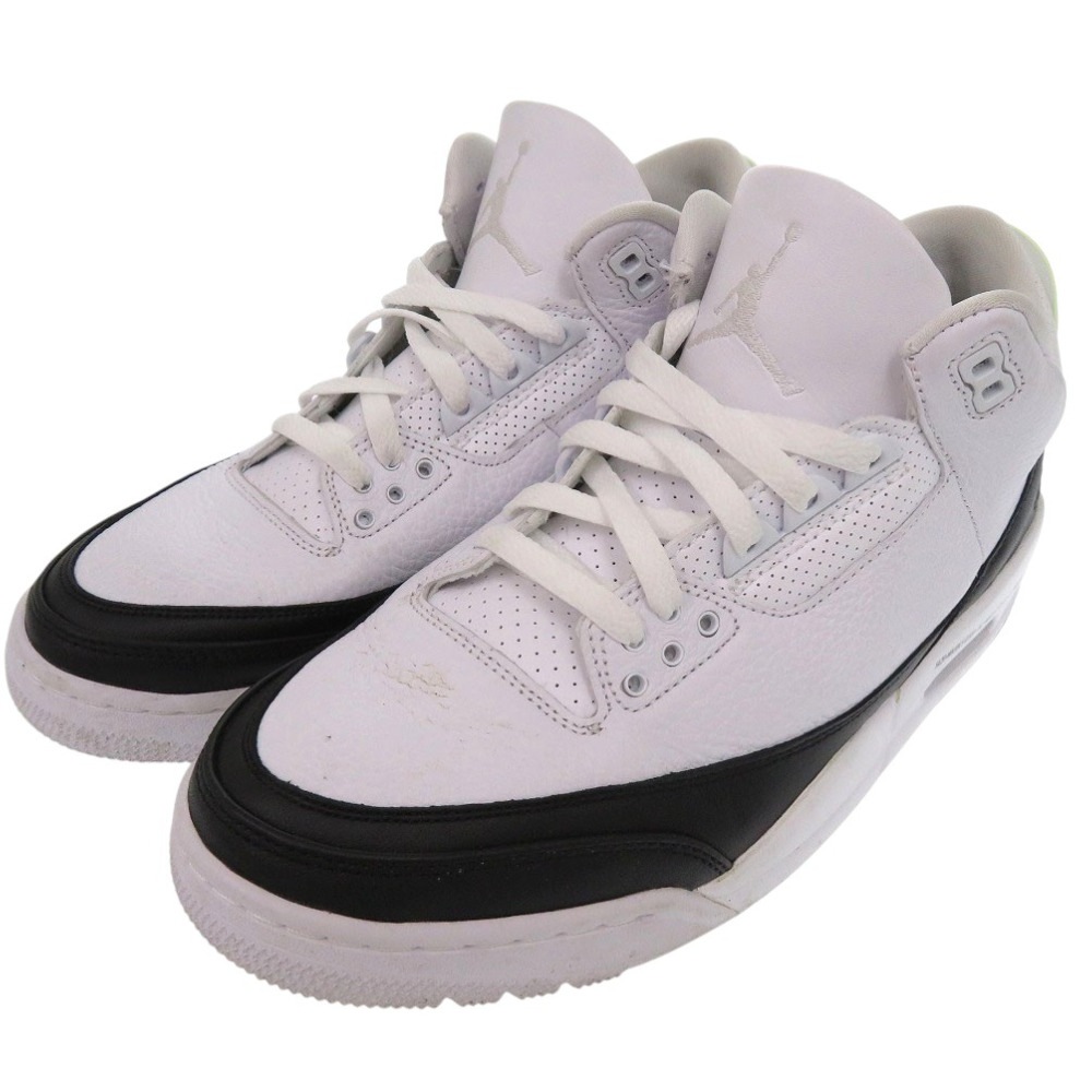 美品 NIKE × fragment design エア ジョーダン 3 フラグメントデザイン AIR JORDAN 3 藤原ヒロシ スニーカー DA3595-100 スニーカー レザー/レザー