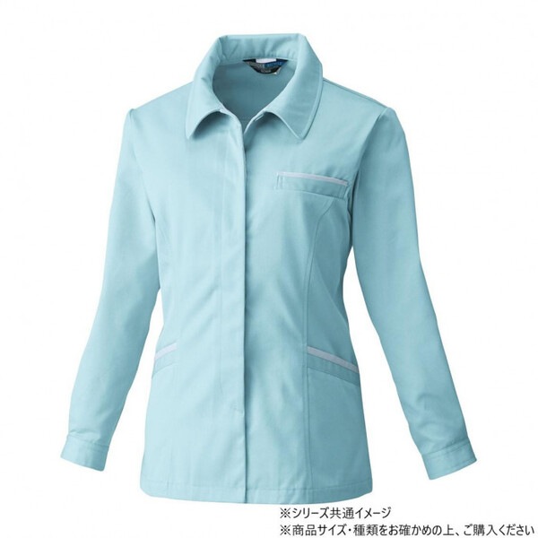 4222 レディース長袖スモック 6Lサイズ パウダB(204)