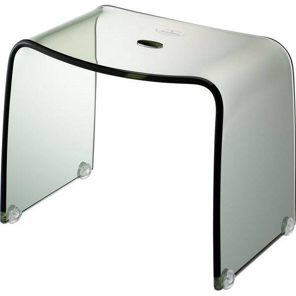 お風呂の椅子 バスチェア アクリル おしゃれ フランクタイム バスチェアー Lサイズ クリア グリーン