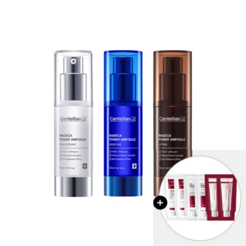 【サンプル付き】マデカパワーアンプル ブライトニング/モイスチャー/リフティング 30ml (3種セット) リフト感 ツヤ感 透明感 しっとり感 潤い 水分　韓国コスメ