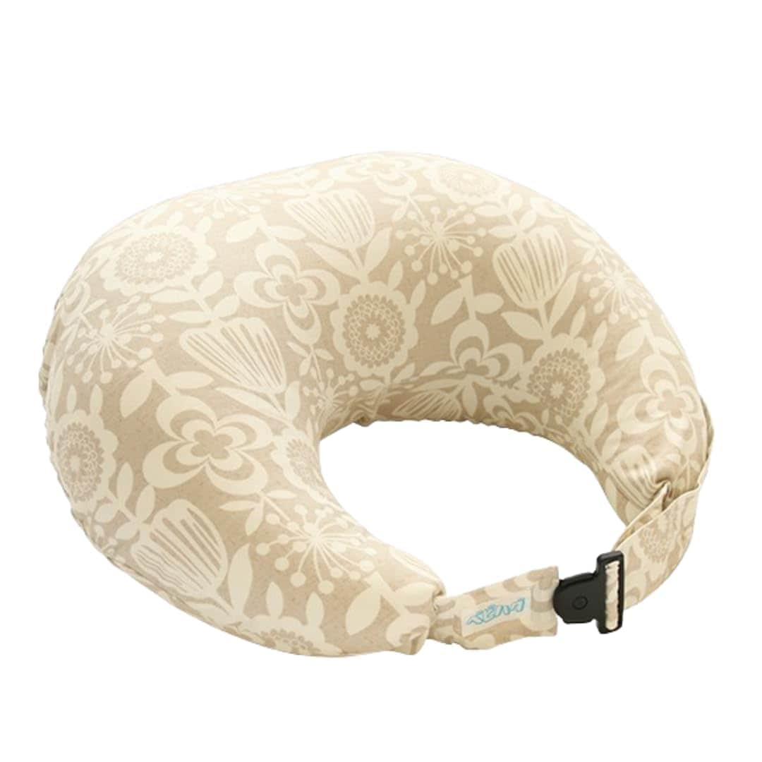 授乳用クッション 授乳 姿勢 クッション 北欧ベージュ バックルタイプ 綿100% 授乳用 カバー丸洗い可能