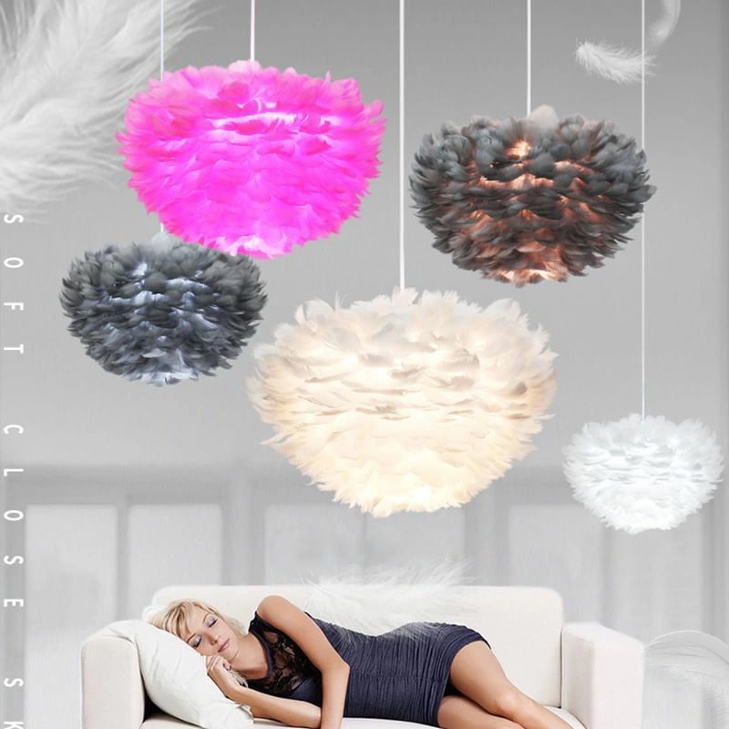 ペンダントライト 北欧 おしゃれ ダイニング キッチン リビング 円形 羽根 天井照明 照明器具 姫系 玄関 寝室 LED対応 ダクトレール用 引掛シーリング用 工事不要 簡単設置 70cm 電球付