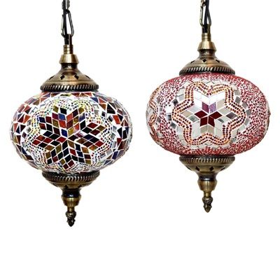 ペンダントライト ガラス 北欧 led対応 おしゃれ 丸 円形 花柄 ステンドグラス トルコ風 キッチン リビング ダイニング 和室 洋室 寝室 アンティーク 天井照明器具 吊下げ灯 ダクトレール 引