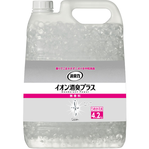 （まとめ買い）消臭力クリアビーズ イオン消臭プラス 消臭剤 無香料 大容量 つめかえ用 4.2kg 129379 [x3]
