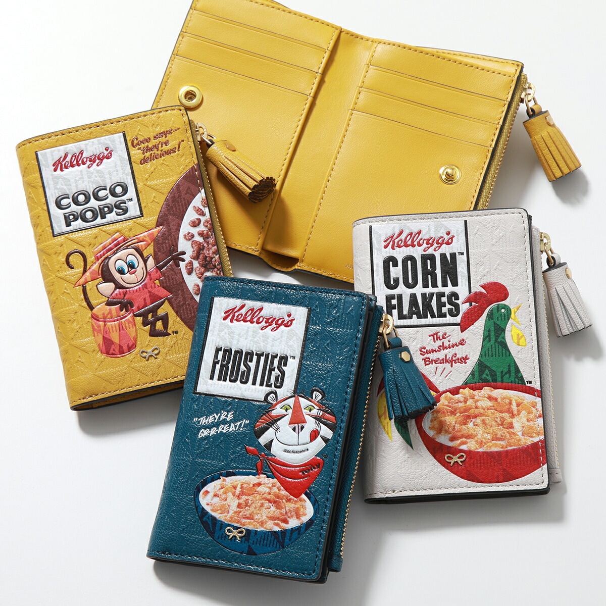 ANYA HINDMARCH アニヤハインドマーチ 二つ折り財布 Anya Brands Folding Wallet Frosties Cornflakes Coco 182904 188135 1