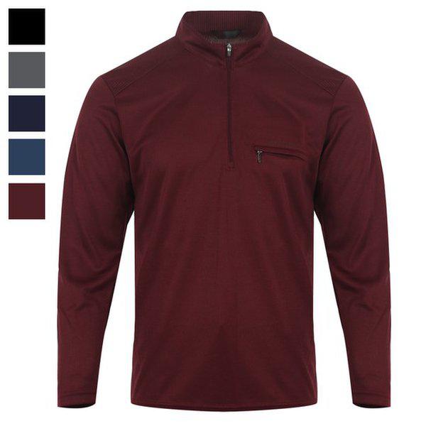 メンズ多用途四方スパン半ネック機能性Tシャツ DH-TSA-WD401-ワイン 4,100円