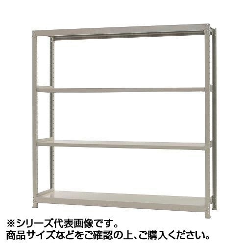 軽中量ラック　耐荷重150kgタイプ　単体　間口1500奥行600高さ1200mm　4段　アイボリー