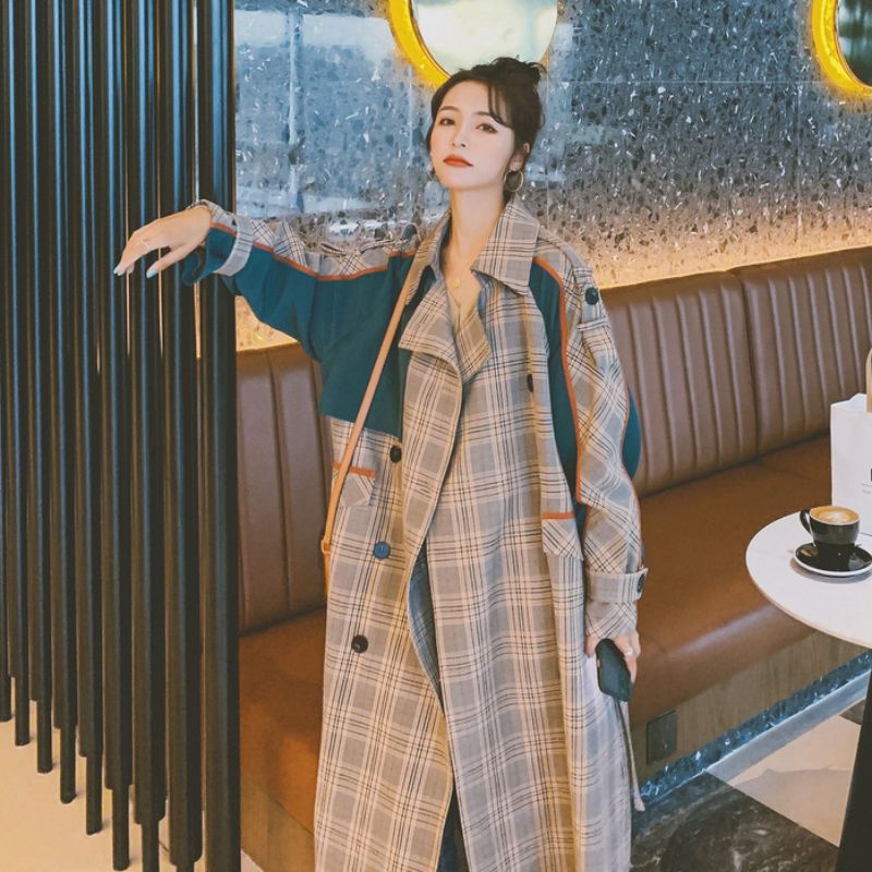 トレンチコート2023新作ロングレトロ英国風気質女神モデルカジュアルニー薄手コート春秋百選