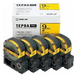（まとめ買い）テプラテープ [x5個入] SC9Y-5P 00060075 [x3]
