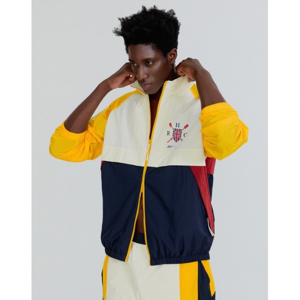 [ヘッジズ] 24SS レトロカラーブロックナイロントラックジャンパー HZJU4E870Y2