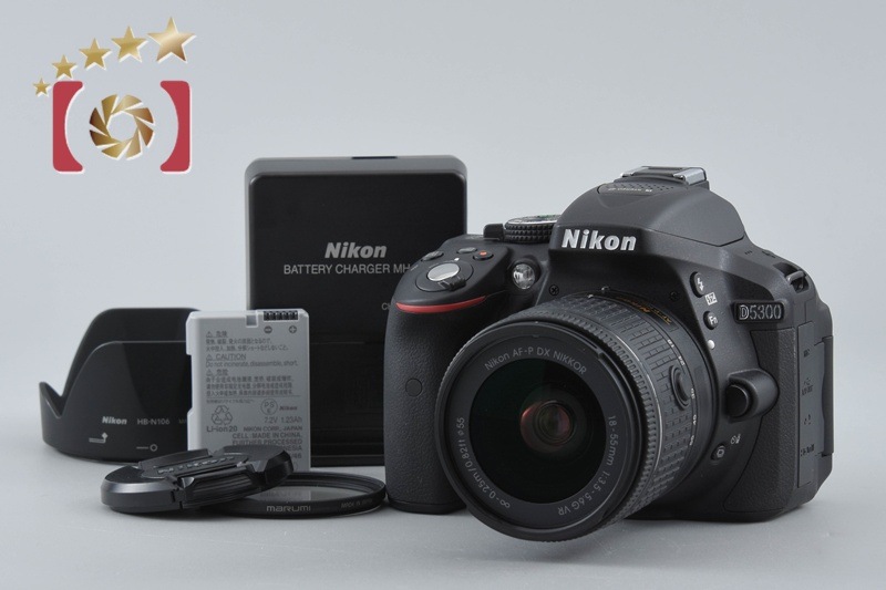 D5300 AF-P 18-55 VR レンズキット ブラック シャッター回数僅少