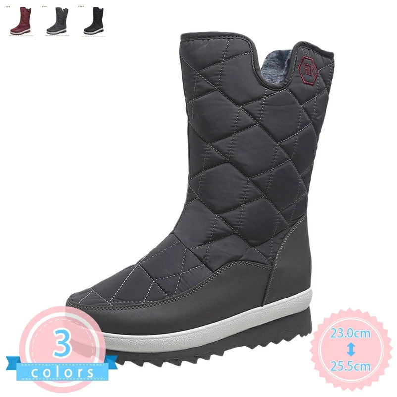 女性用 スノーブーツ ロングブーツ 秋冬用 ムートンブーツ ミドルブーツ サイドジップ ヒール 防滑 裹起毛 暖かい 無地 耐摩耗性 滑り止め 雪対応 女の子 防寒 裏ボア お買い物 通勤 通学用 大 9,518円
