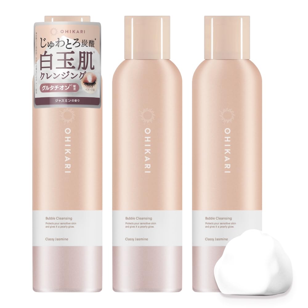 オヒカリ バブルクレンジング 炭酸泡 炭酸クレンジング メイク落とし W洗顔不要 まつエクok クラッシージャスミン 150g×3本