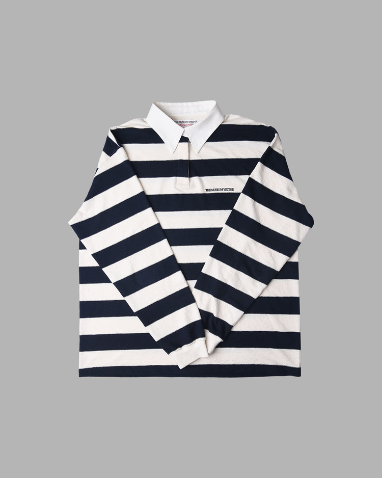【THE MUSEUM VISITOR】 LOGO STITCHED STRIPE PK SHIRT 11,322円