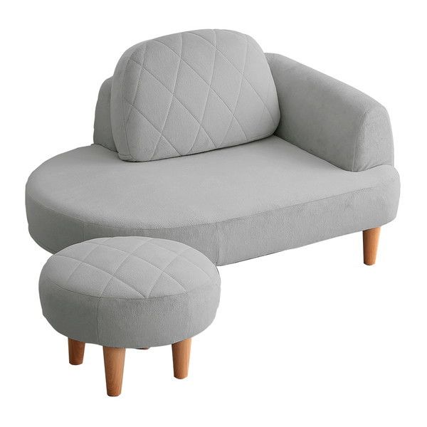 ホームテイスト SH-07-OKCS コンパクトカウチソファ Chammy-チャミー- グレー メーカー直送