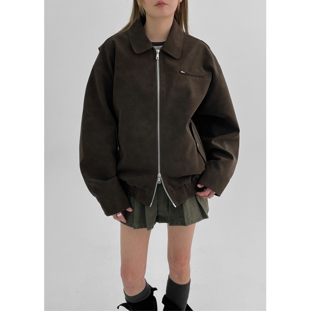 ブラックアップ [春新品] [MADE] クーゼフレザーブルゾンジャンパー