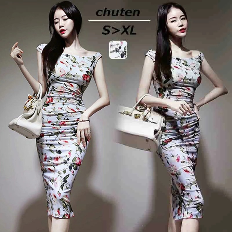 お出かけ ワンピース 二次会 レディース 秋 飲み会 タイトワンピース 大人 WILLS THOM 花柄 夏 30代40代 ワンピースレディース ホワイトデー フェミニン ひざ下ワンピース 夏ワンピー