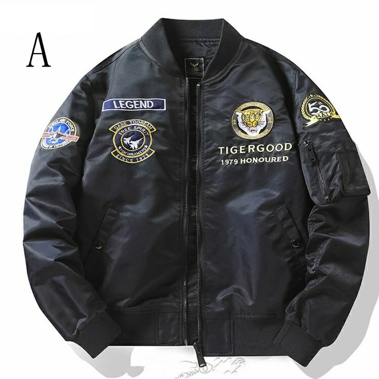 今だけ！刺繍 フライトジャケット 空軍 スタジャン 野球服 ミリタリージャケット メンズ ヴィンテージ 高品質[M~4XL]選択可