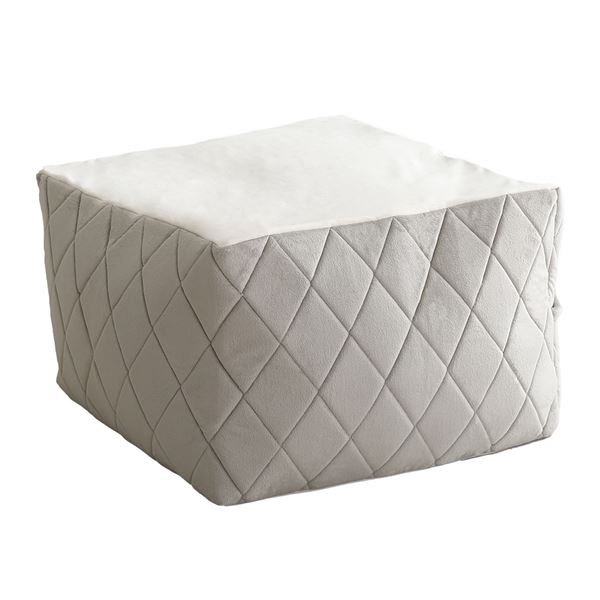 ビーズクッション 約幅73cm 四角 Lサイズ グレー 日本製 洗える カバー付 伸縮性 大人かわいいインテリア リビング ソファー