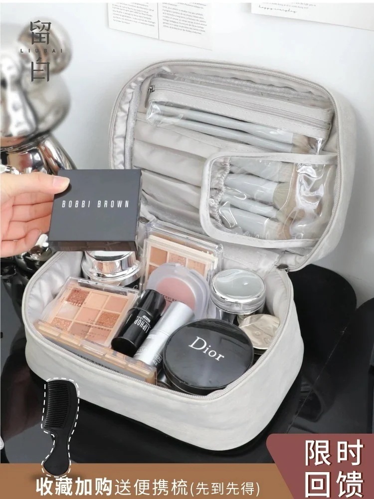 メガ割 【小物収納】化粧バッグ女性携帯大容量2024年新しい高級感旅行洗面バッグファンデーション化粧ブラシ収納袋