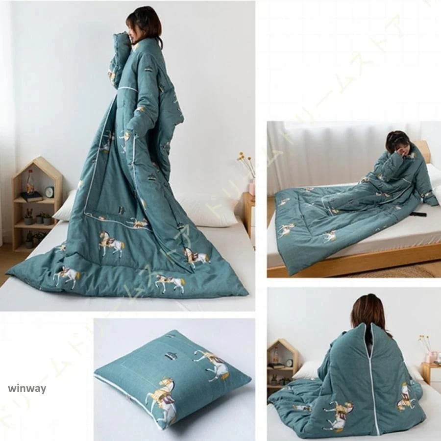袖付き毛布 長袖 部屋着 ウェア レディースメンズ大人子供 防寒 かわいい 発熱 ゲーミング 保温 服 オーバーサイズ 着る毛布 肌触り フード付き