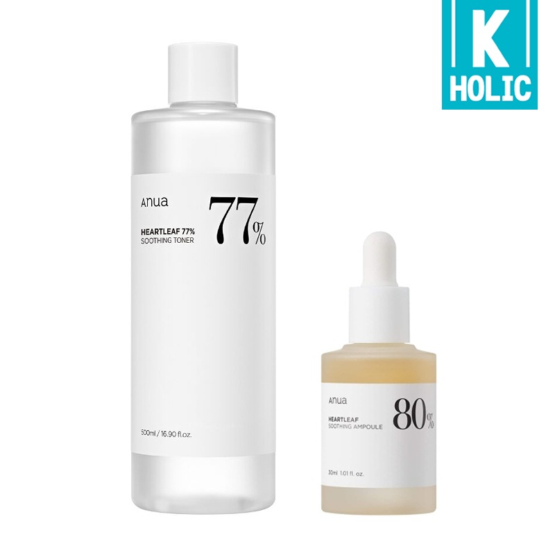 ドクダミ77 スージングトナー 大容量 500ml +ドクダミ80 モイスチャースージングアンプル 30ml / 肌鎮静 保湿 弾力