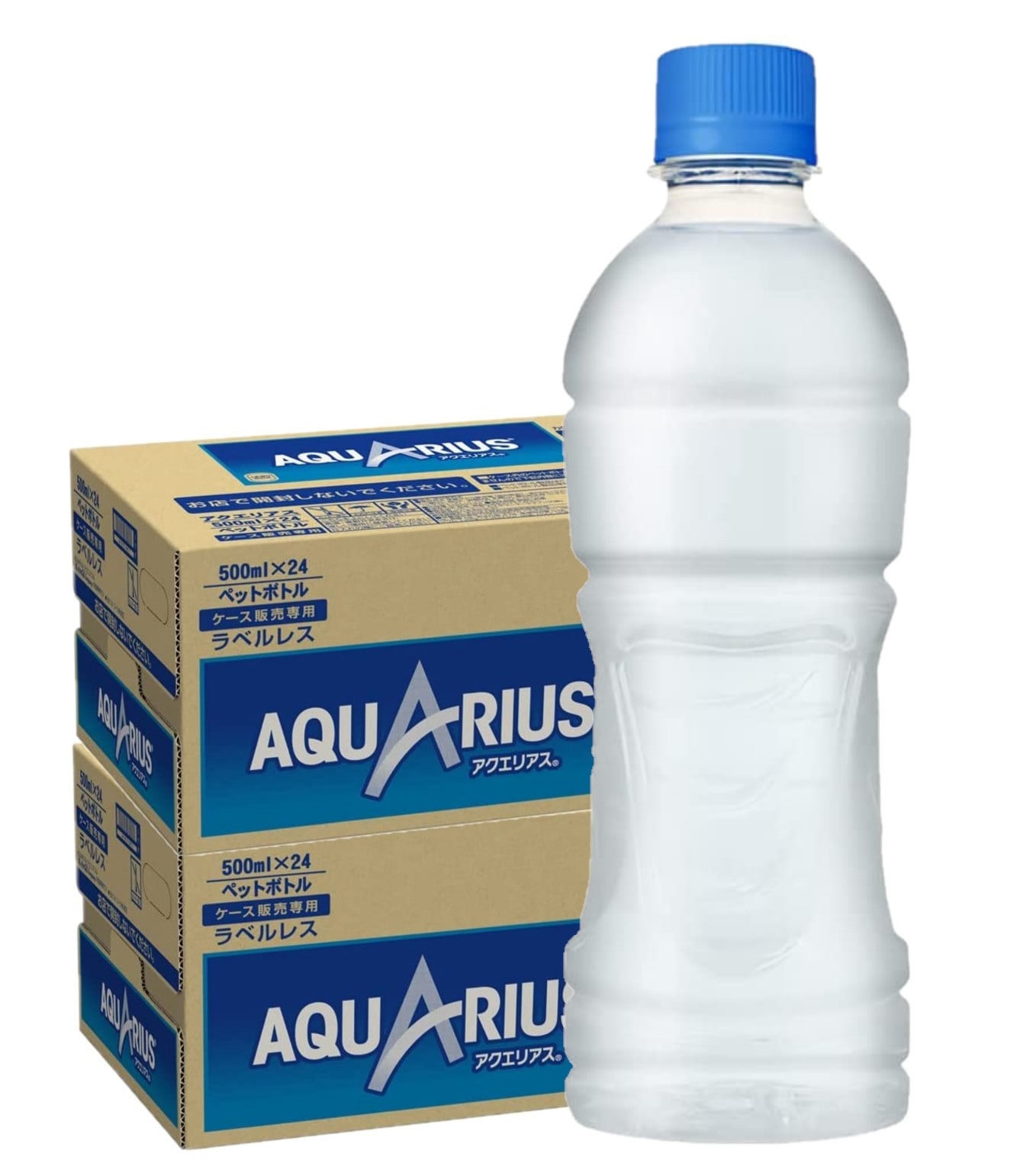 【送料無料】コカコーラ アクエリアス ラベルレス PET 500ml2ケース/48本