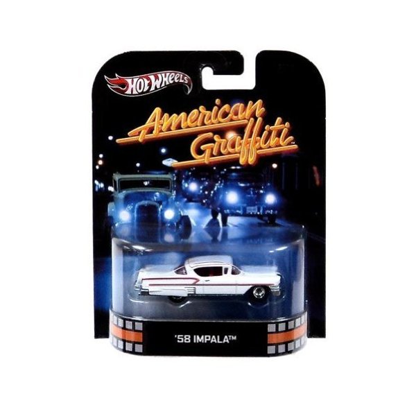 Hot Wheels 1:64 Die-cast Retro Series - 58 Chevy Impala (American Graffiti) 並行輸入品