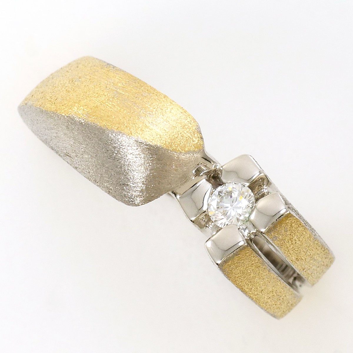 ニイミ K18 18金 YG イエローゴールド リング・指輪 5号 ダイヤモンド 0.06ct 総重量約4.6g 中古