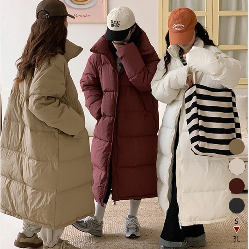 ダウンコート レディース ロング 中綿 コート ロング丈 ダウンコート レディース 大きいサイズ ロング丈 体型カバー 軽量 防寒 シンプル きれいめ 暖か 秋冬 アウター レディース 中綿コート ロその他 アウター