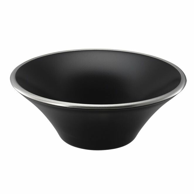 （まとめ買い）カンダ メタル丼 フラワー 厚口タイプ 渕磨きタイプ 塗装仕様 黄 [x3]