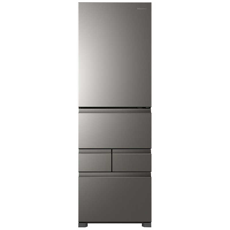 ハイセンス　冷蔵庫 5ドア 450L 右開き セレクトチルド室 真ん中野菜室 幅59.8cm アッシュブラック　HR-DC450KB（標準設置無料）