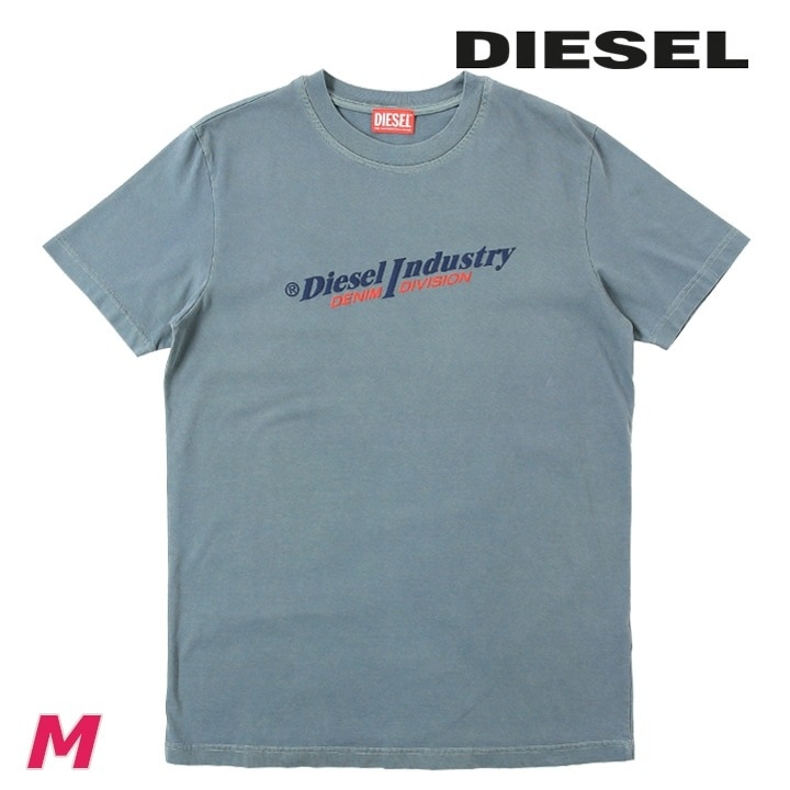 半袖Tシャツ カットソー メンズ T-DIEGOR-IND ウォッシュ加工 エンボスロゴプリント die-m-t-f4-41m